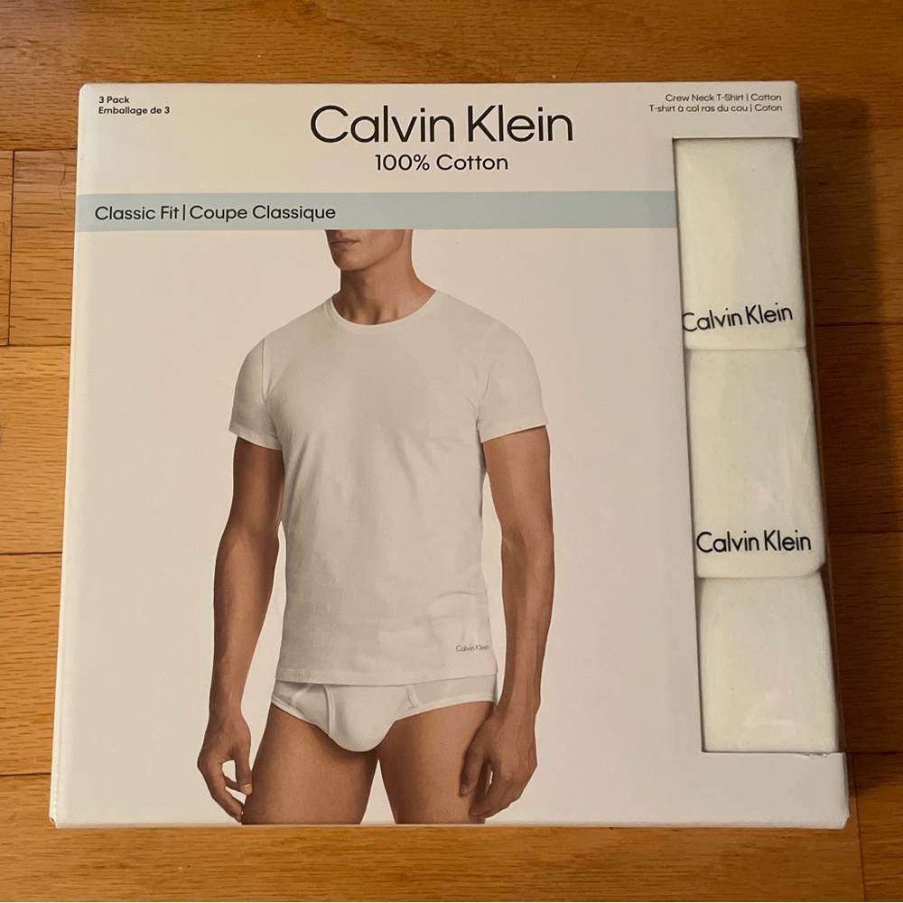 Calvin Klein Crew Neck T-Shirt, Classic Fit, 3-Pack